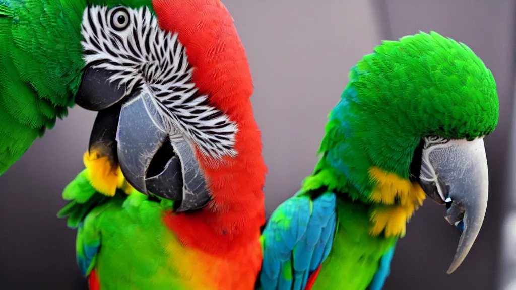 Prompt: a parrot true color