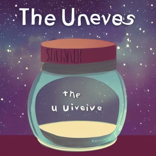 Prompt: the universe contained in a jar