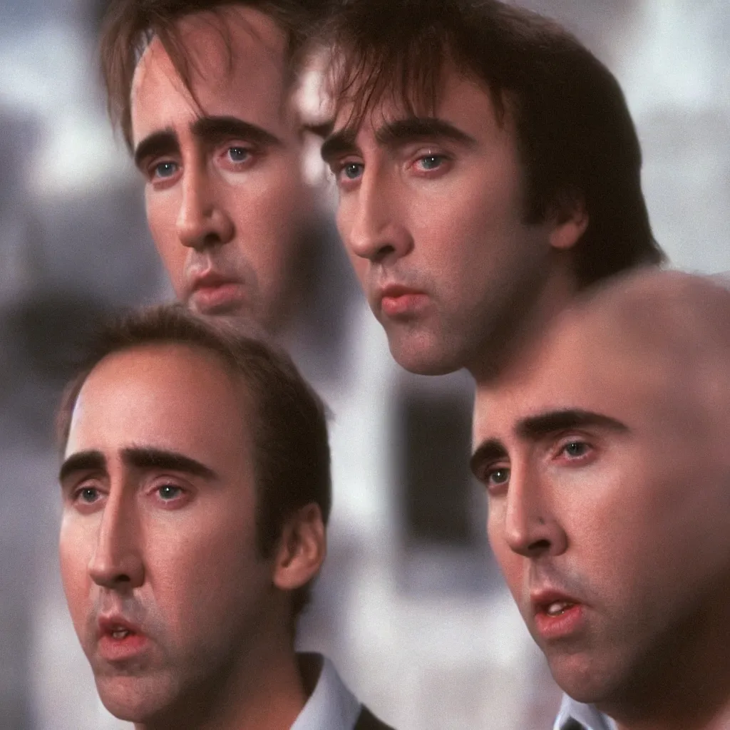 Image similar to full body photograph of nicolas cage in 1 9 8 9 young handsome thin face detail hd 8 k