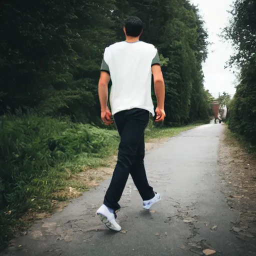 Image similar to man walking with a swag walk