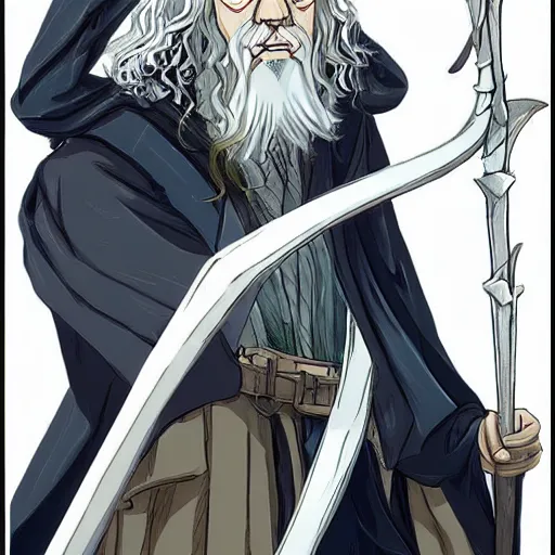 Image similar to gandalf ecogoth from the near future past, anime, manga, studio mir