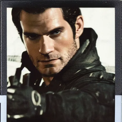 Image similar to Polaroid image of Henry Cavill in resident evil