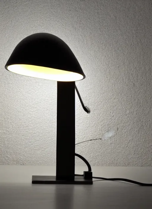 Image similar to a desk light designed by le corbusier