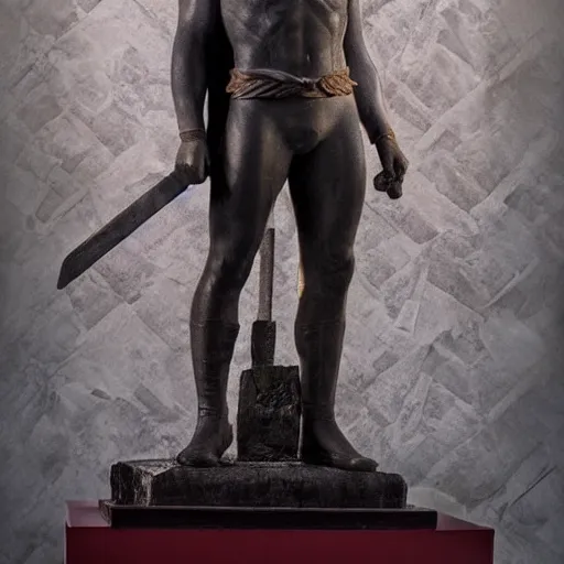 Image similar to Henry cavill roman statue