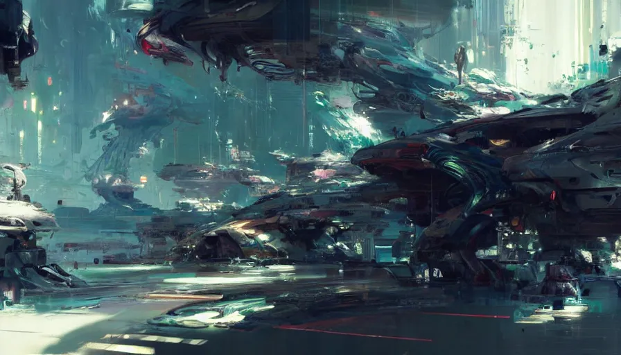 Prompt: concept art by wadim kashin