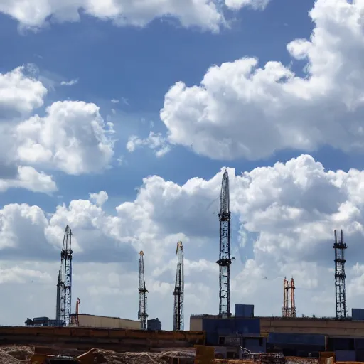 Image similar to clouds in the shape of a construction site