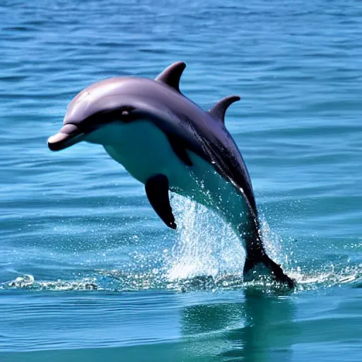 Image similar to dolphin in sea cute, colourful, happy, adorable