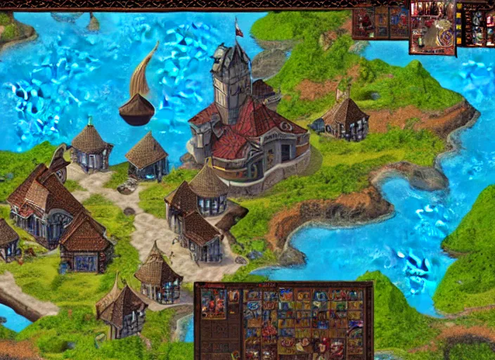 Prompt: screenshot of isometric ultima online videogame