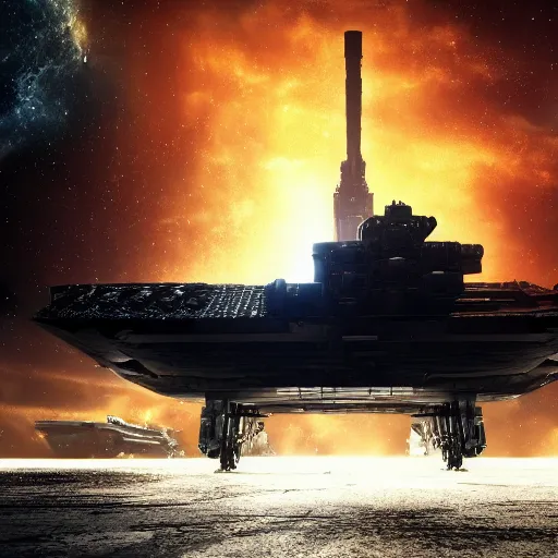 Image similar to spaceship transporting cargo containers, black background, eve online, the expanse, long shot, gritty, industrial