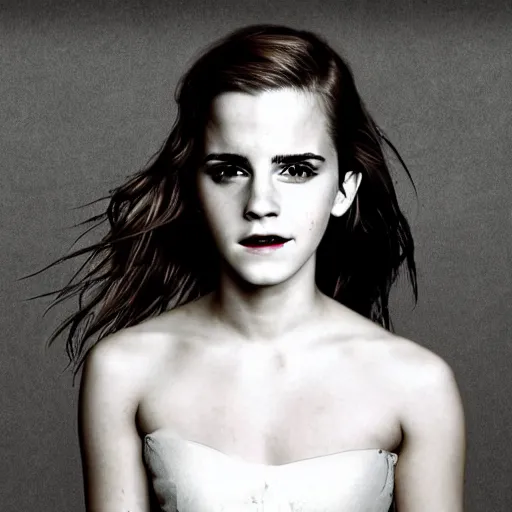 Prompt: emma watson as a vampire from twilight