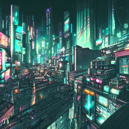 Prompt: cyberpunk city, neo tokyo, social realism, view from eyes, highly detailed, detailed colors, artstation, matte, google point of view, illustration