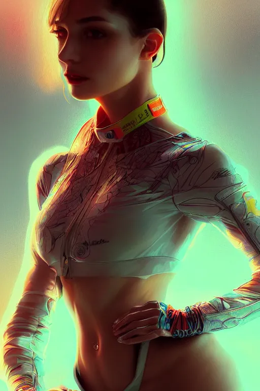 Image similar to portrait beautiful formula one racer Girl, at racer track, formula one car, ssci-fi, fantasy, intricate, very very beautiful, elegant, human anatomy, neon light, highly detailed, digital painting, artstation, concept art, soft light, smooth, sharp focus, illustration, art by tian zi and WLOP and alphonse mucha