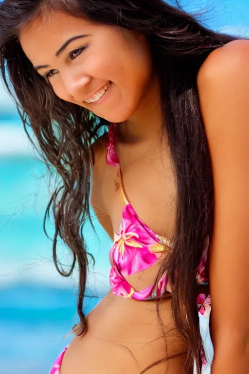 Image similar to beautiful Hawaiian girl