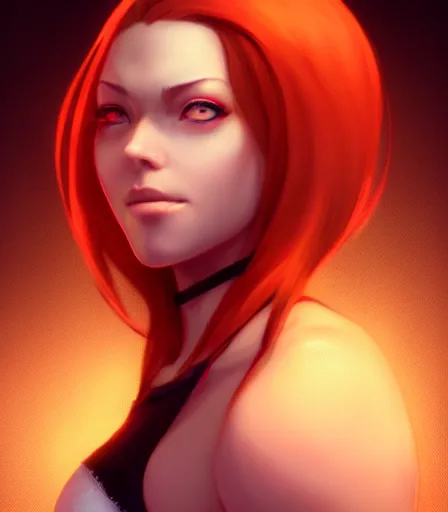 Prompt: beautiful portrait of a gorgeous personal trainer who looks like Midna , character design by charlie bowater, ross tran, artgerm, and makoto shinkai, detailed, soft lighting, rendered in octane