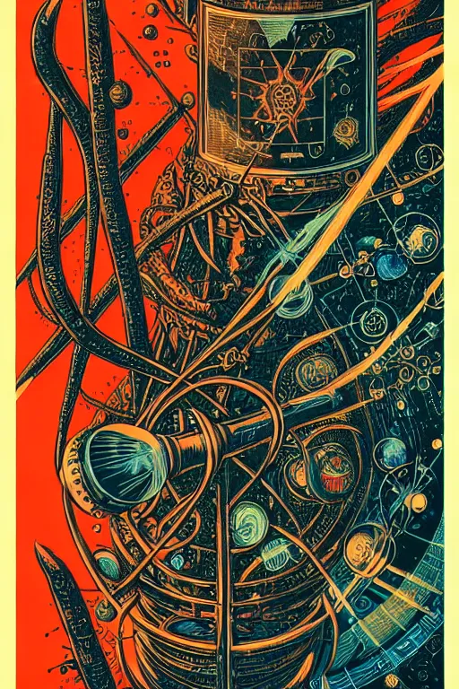 Image similar to majestic alchemical wizards laboratory, high details, intricately detailed, by vincent di fate, inking, 3 color screen print, masterpiece, trending on artstation,, sharp, details, hyper - detailed, hd, 4 k, 8 k