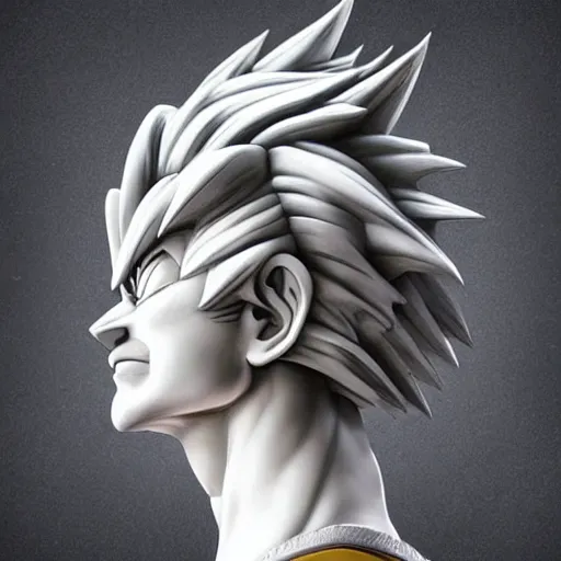 Prompt: amazing lifelike award winning marble bust of goku trending on art station artgerm Greg rutowski alpgonse mucha cinematic