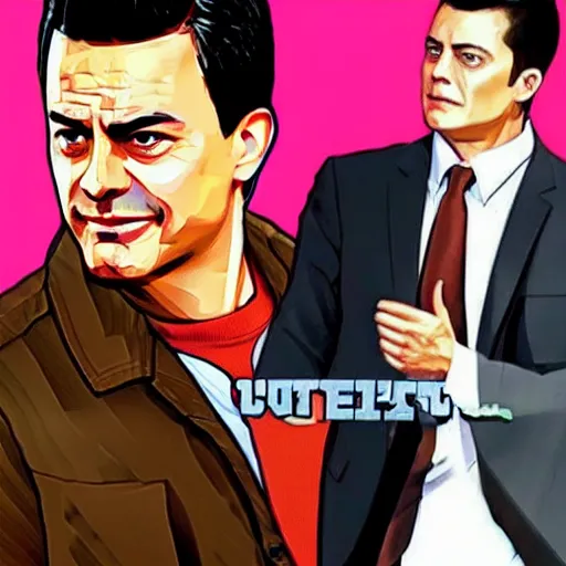 Prompt: Peña Nieto in the style of GTA cover art