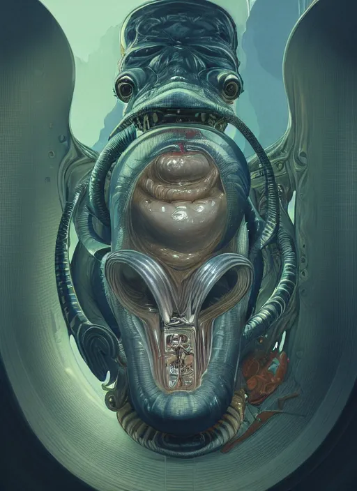 Prompt: slimy mollusk as elon musk, anthropomorphic character, drool, concept art, intricate, elegant, highly detailed, digital painting, artstation, wallpaper, smooth, sharp focus, illustration, art by h. r. giger and artgerm and greg rutkowski and alphonse mucha