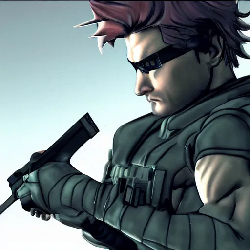 Prompt: solid snake as a snake