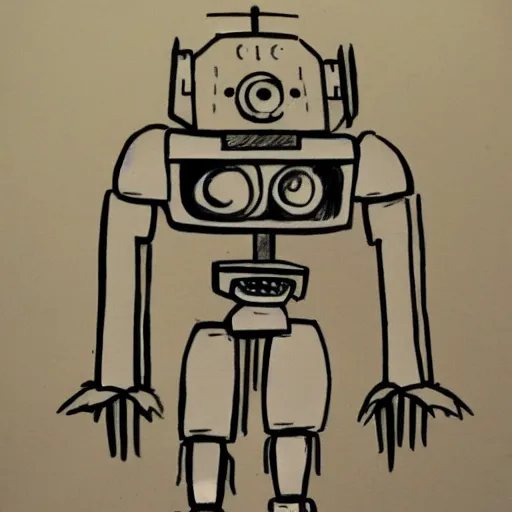 Image similar to osamu tezuka robot sketch