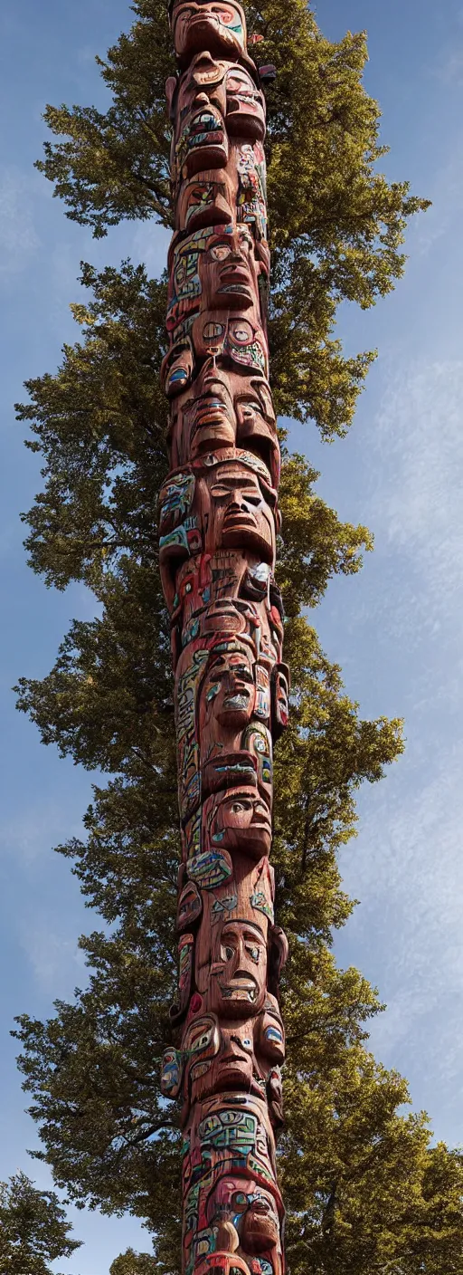 Image similar to totem pole l - tree fractal by callebaut, erik johansson, kim keever,