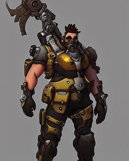 Prompt: overwatch concept art character portrait of a new character who is a post - apocalyptic bearded raider with warpaint, trending on artstation, cgsociety,