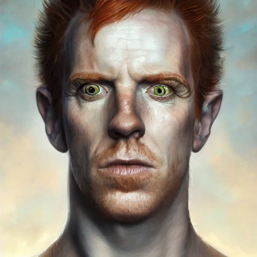 Image similar to closeup portrait shot of damian lewis as puck, robin goodfellow, pooka, fairy, highly detailed, digital painting, artstation, concept art, soft focus, depth of field, artgerm, tomasz alen kopera, peter mohrbacher, donato giancola, wlop, boris vallejo