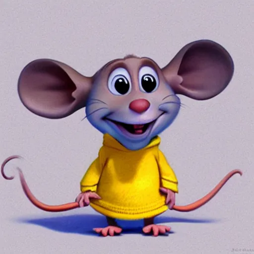 Image similar to mouse by pixar style, cute, illustration, digital art, concept art, most winning awards