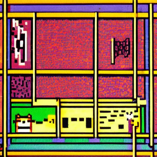 Prompt: dark creepy chilled gallerie web finch bowl horseradish truss, by mark rothko and keith haring and edouard manet, pixel perfect, # pixelart, global illumination
