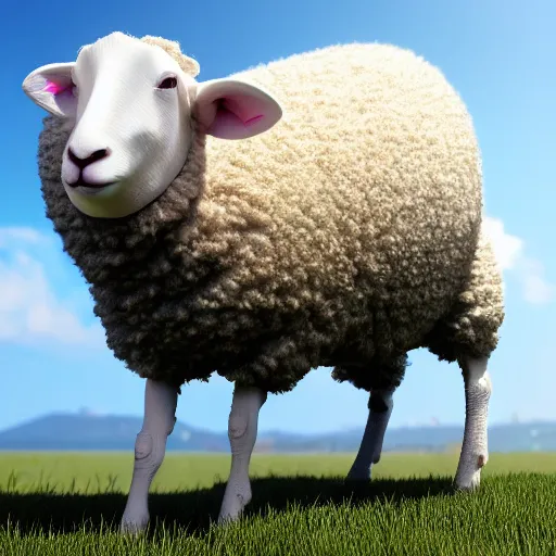 Image similar to Infinity recursion sheep , hyperrealism, no blur, 4k resolution, ultra detailed-i