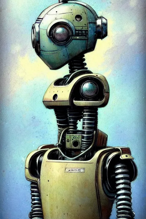 Image similar to ( ( ( ( ( 1 9 5 0 s retro future robot android science robot. muted colors. ) ) ) ) ) by jean - baptiste monge!!!!!!!!!!!!!!!!!!!!!!!!!!!!!!