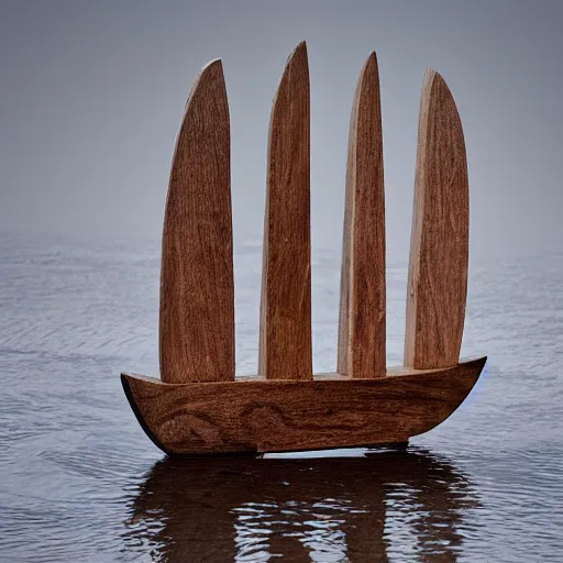 Image similar to a wooden ship shaped like a bird