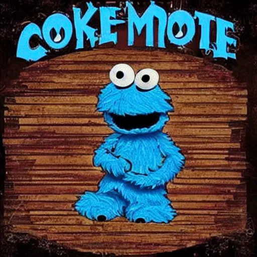 Prompt: Cookie Monster heavy metal album