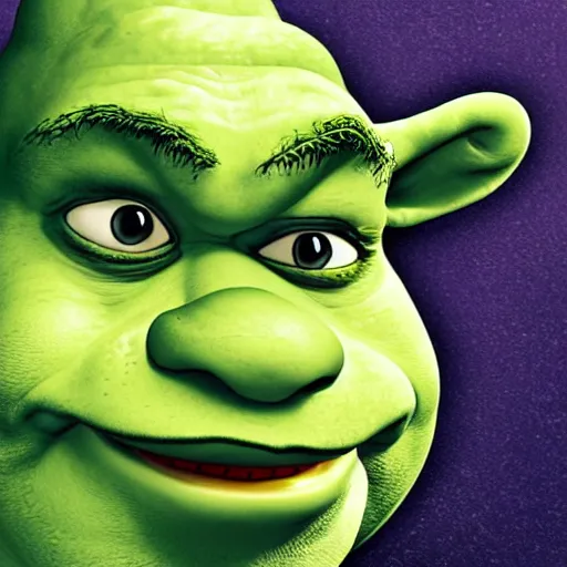 Image similar to An airbrush caricature of Shrek