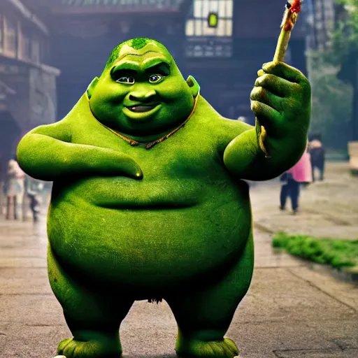 Image similar to asian Shrek