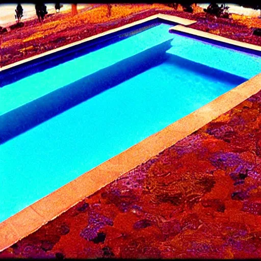 Prompt: Beautiful colored-photo cameraphone 2005 soft liminal Photograph of an infinite pool