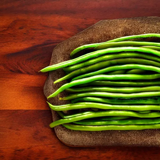 Prompt: a photo of a sandwich of green beans, professional, studio, 4 k