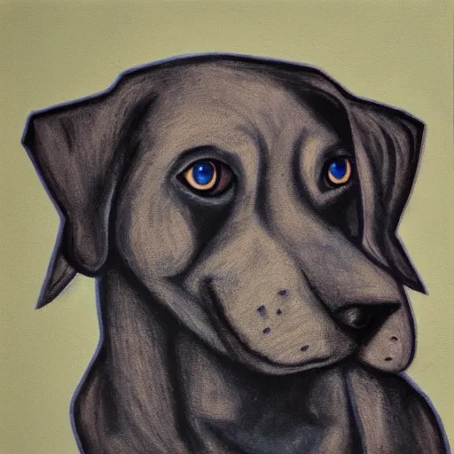 Image similar to blue dog with 3 eyes