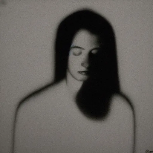 Image similar to depressed girl portrait, chiaroscuro lighting, by David Lynch