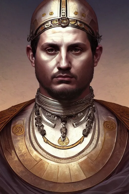 Prompt: ancient rome emperor, realistic portrait full body, symmetrical, highly detailed, digital painting, artstation, concept art, smooth, sharp focus, illustration, cinematic lighting, art by artgerm and greg rutkowski and alphonse mucha