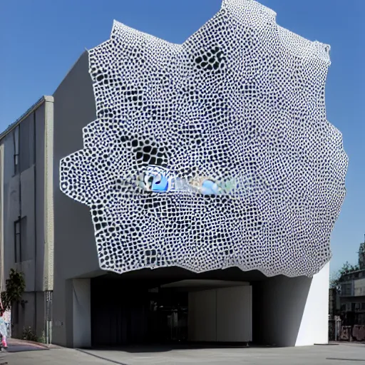 Image similar to 3d printed Hexa façade , Voronoi, parametric design