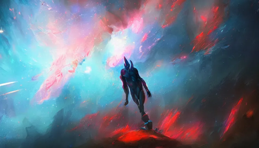 Image similar to concept art by jama jurabaev, nebula, cinematic shot, trending on artstation, high quality, brush stroke