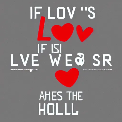 Image similar to If love is the answer you hold, hold on