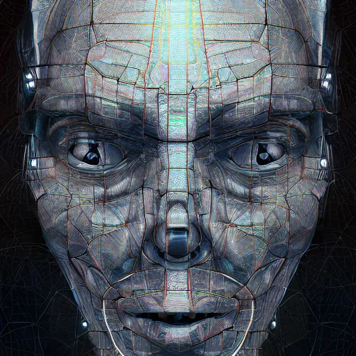 Image similar to Humanity under the rule of an AI overlord, highly detailed, digital art, photorealistic