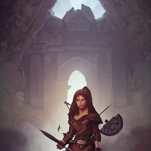 Image similar to archer queen from clash of clans, fantasy illustration, portrait, artstation, detailed matte portrait painting by greg rutkowski