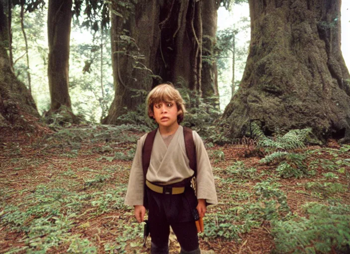 Image similar to luke skywalker at the new jedi temple school jungle. Photographed with Leica Summilux-M 24 mm lens, ISO 100, f/8, Portra 400