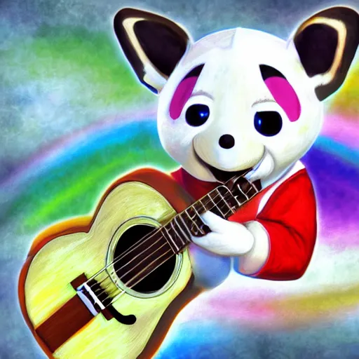 Image similar to K.K Slider concert, colorful realism digital art