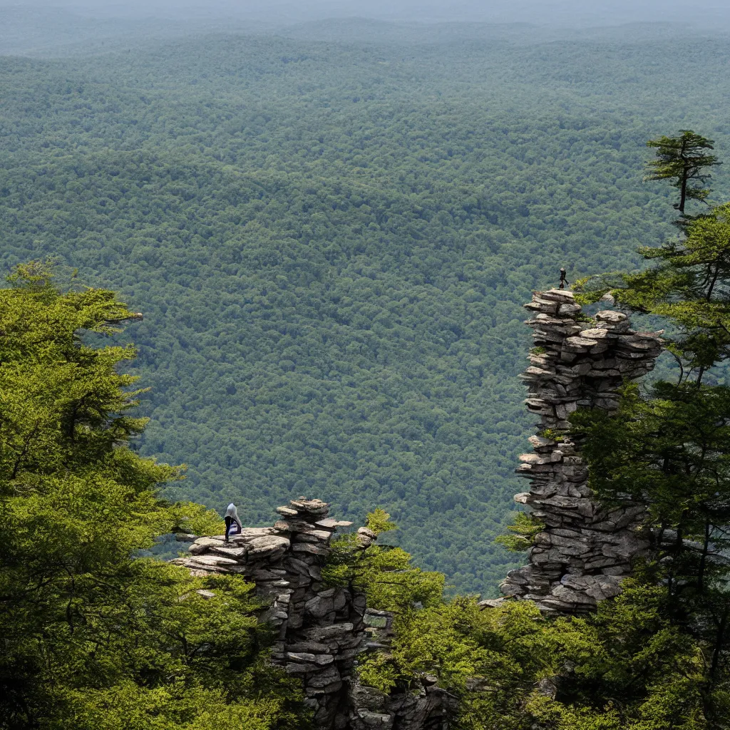 Image similar to the strider at mohonk ridge, minimalistic album cover, no text, no watermarks, graphic design patterns