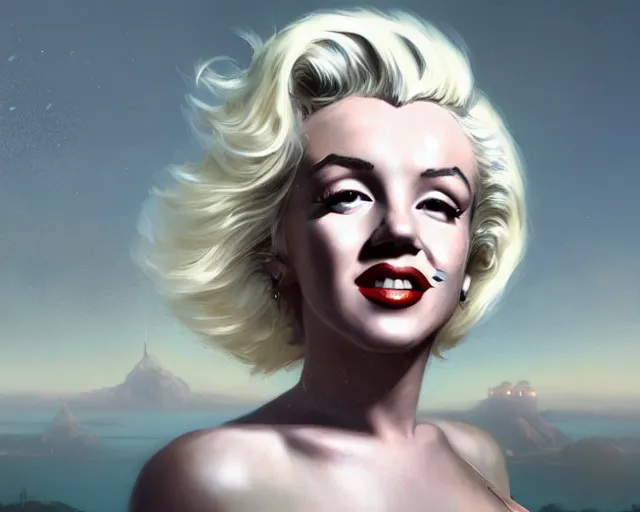 Image similar to highly detailed portrait of marilyn monroe, in the walking dead, stephen bliss, unreal engine, fantasy art by greg rutkowski, loish, rhads, ferdinand knab, makoto shinkai and lois van baarle, ilya kuvshinov, rossdraws, tom bagshaw, global illumination, radiant light, detailed and intricate environment