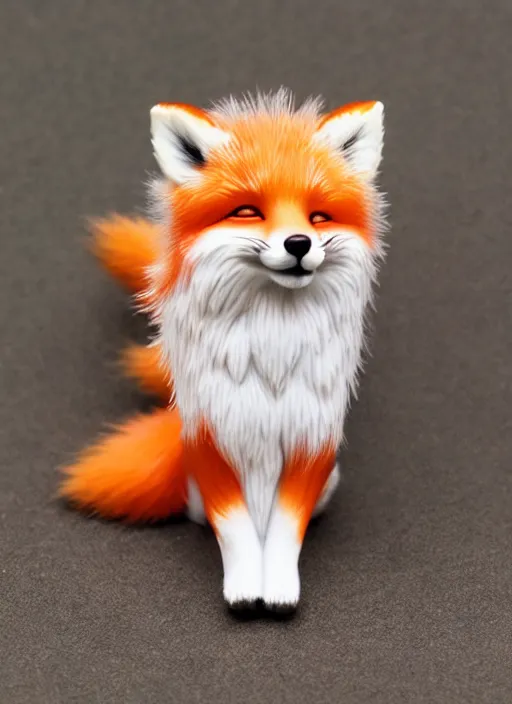 Prompt: 80mm resin detailed miniature of fluffy fox, Product Introduction Photos, 4K, Full body